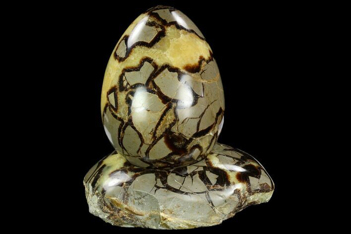 Polished Septarian Egg with Stand - Madagascar #120256
